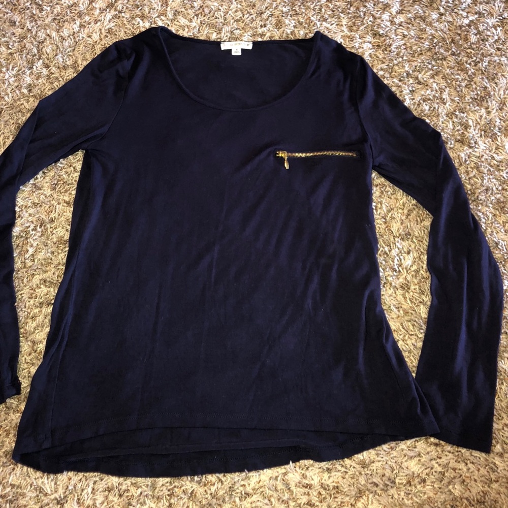 Zenana Outfitters Navy blue long sleeve shirt